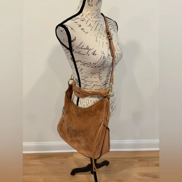 Stuart Weitzman brown suede leather shoulder or crossbody bag - Picture 4 of 13